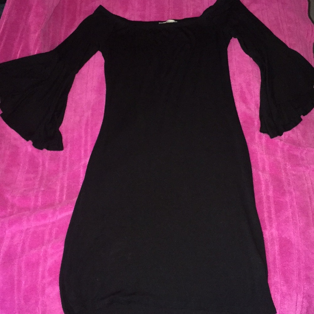 Black off the shoulder dress